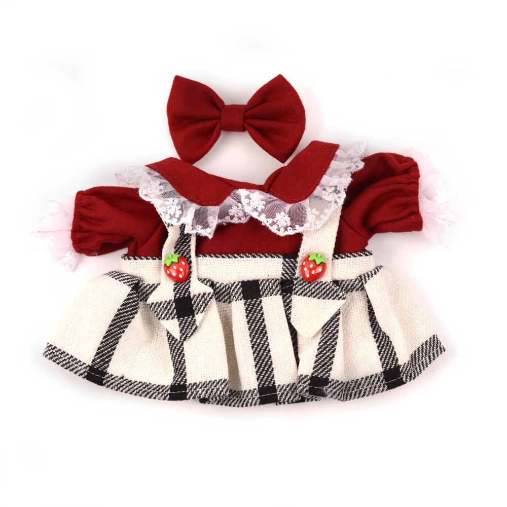 Black and White Plaid Suspender Dress
