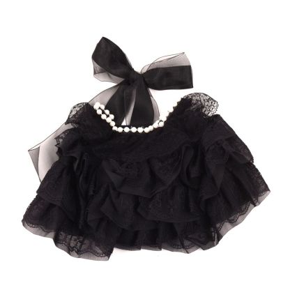 Pearl Neckline Black Wedding Dress