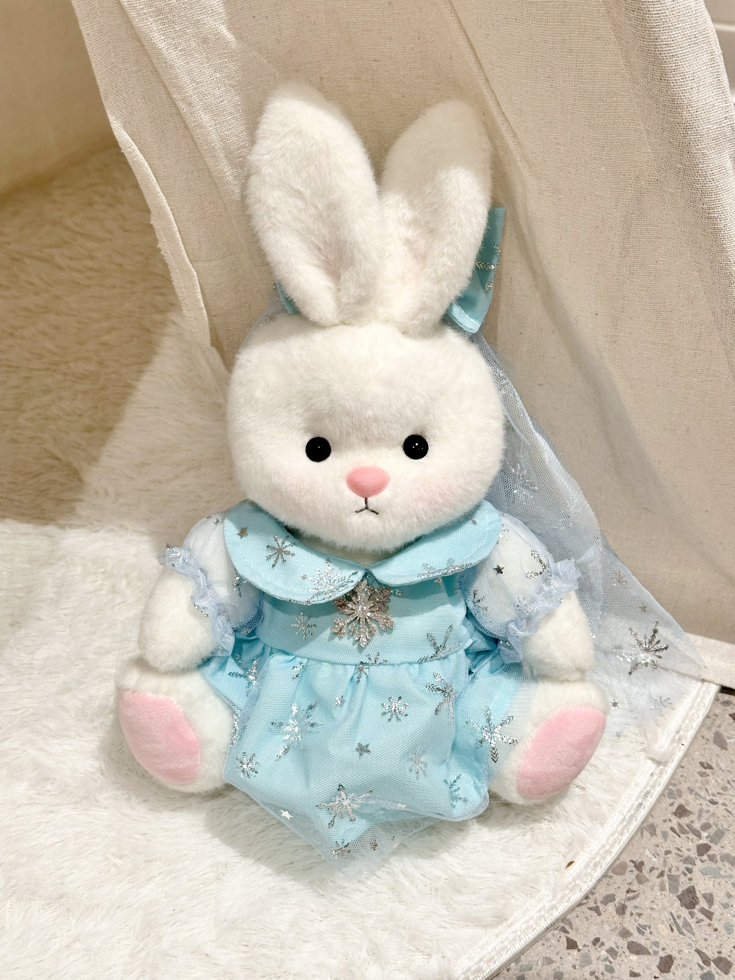 Homeyfriends Cute Jointed Bunny With Ice Princess Wedding Dress Outfit