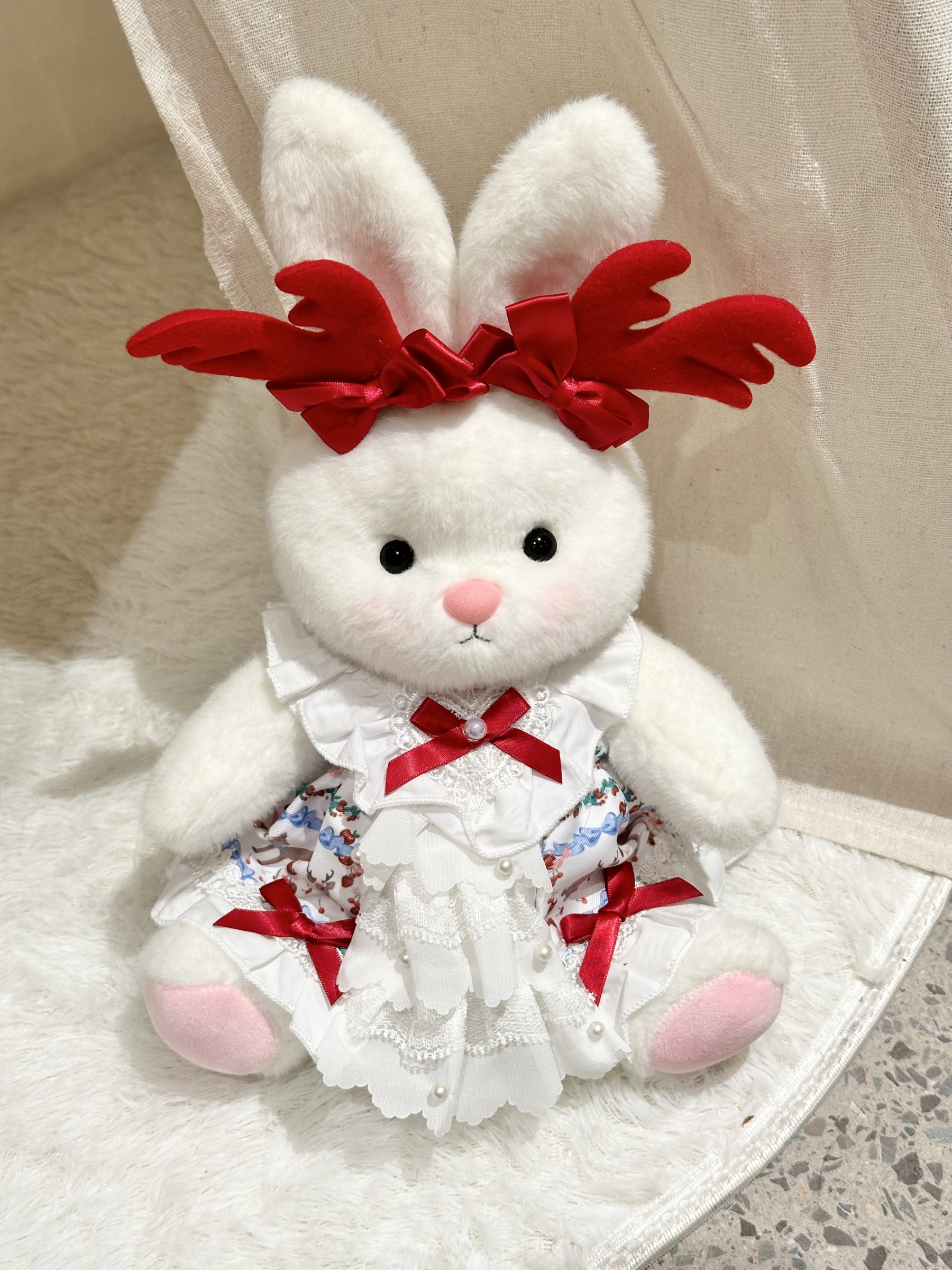 Homeyfriends Cute Jointed Bunny With Little Deer Outfit