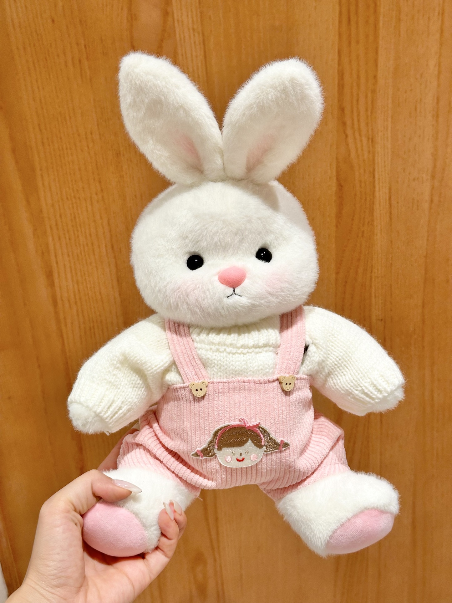 Homeyfriends Cute Jointed Bunny With Pink Overalls Outfit