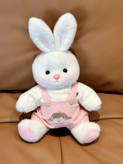 Homeyfriends Cute Jointed Bunny With Pink Overalls Outfit