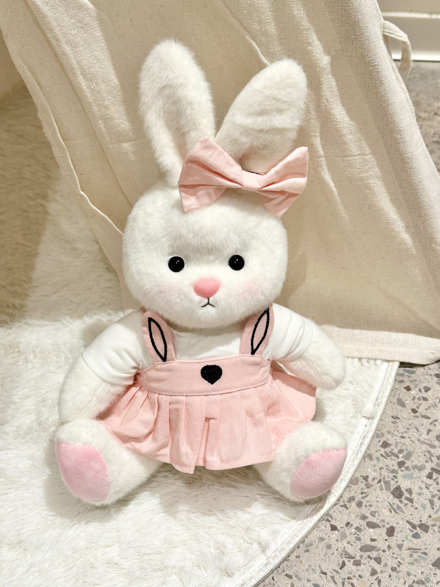 Homeyfriends Cute Jointed Bunny With Pink Suspender Skirt