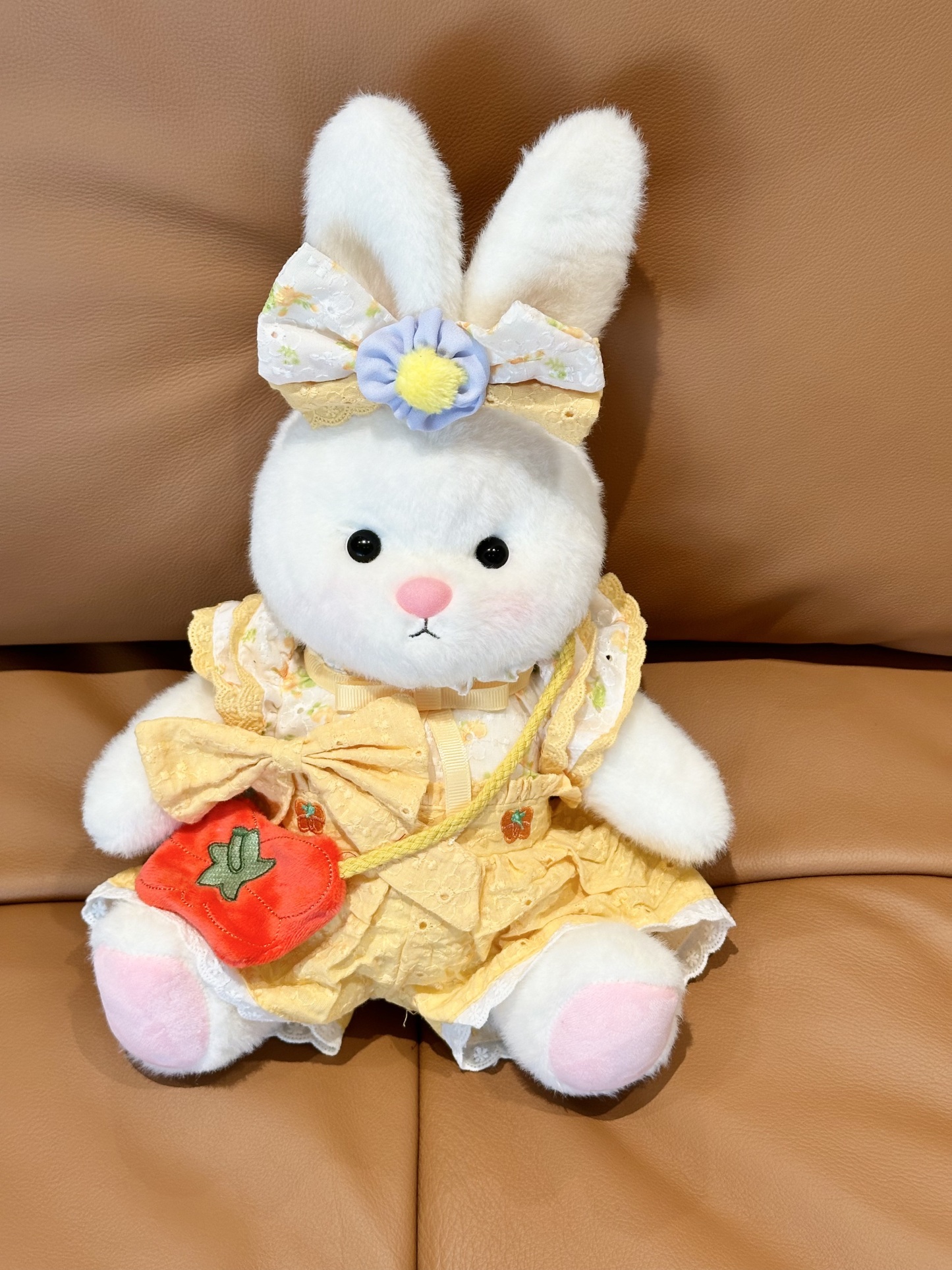 Homeyfriends Cute Jointed Bunny With Yellow Summer Princess Romper Outfit