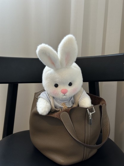 Homeyfriends Cute Jointed Bunny With  Striped Overalls