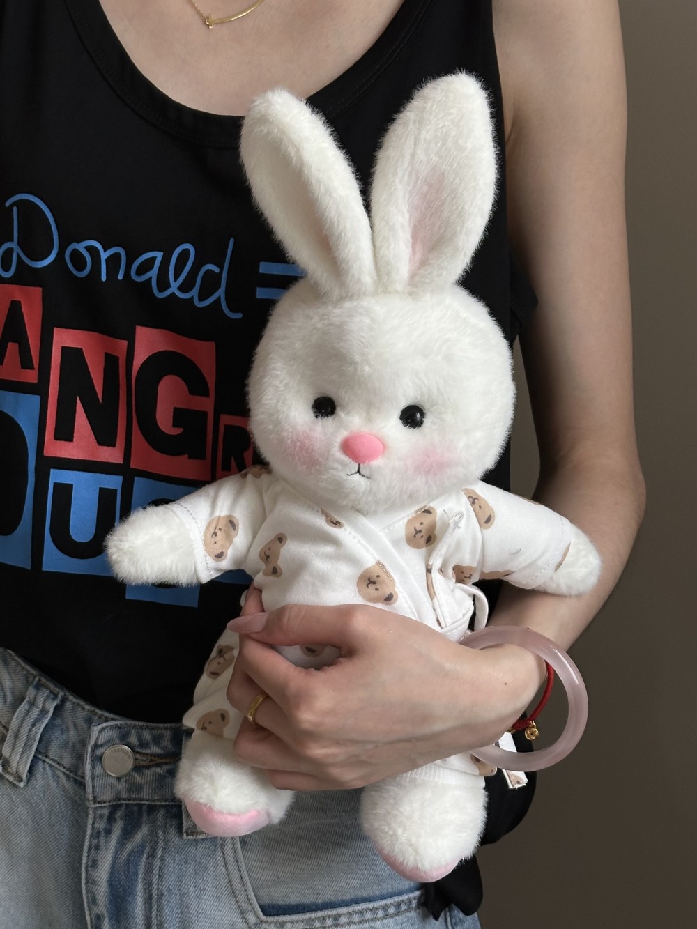 Homeyfriends Cute Jointed Bunny With Pig pajamas