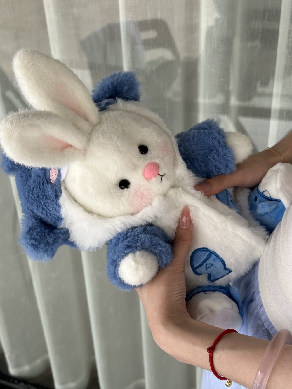 Homeyfriends Cute Jointed Bunny With Blue Shark Outfit