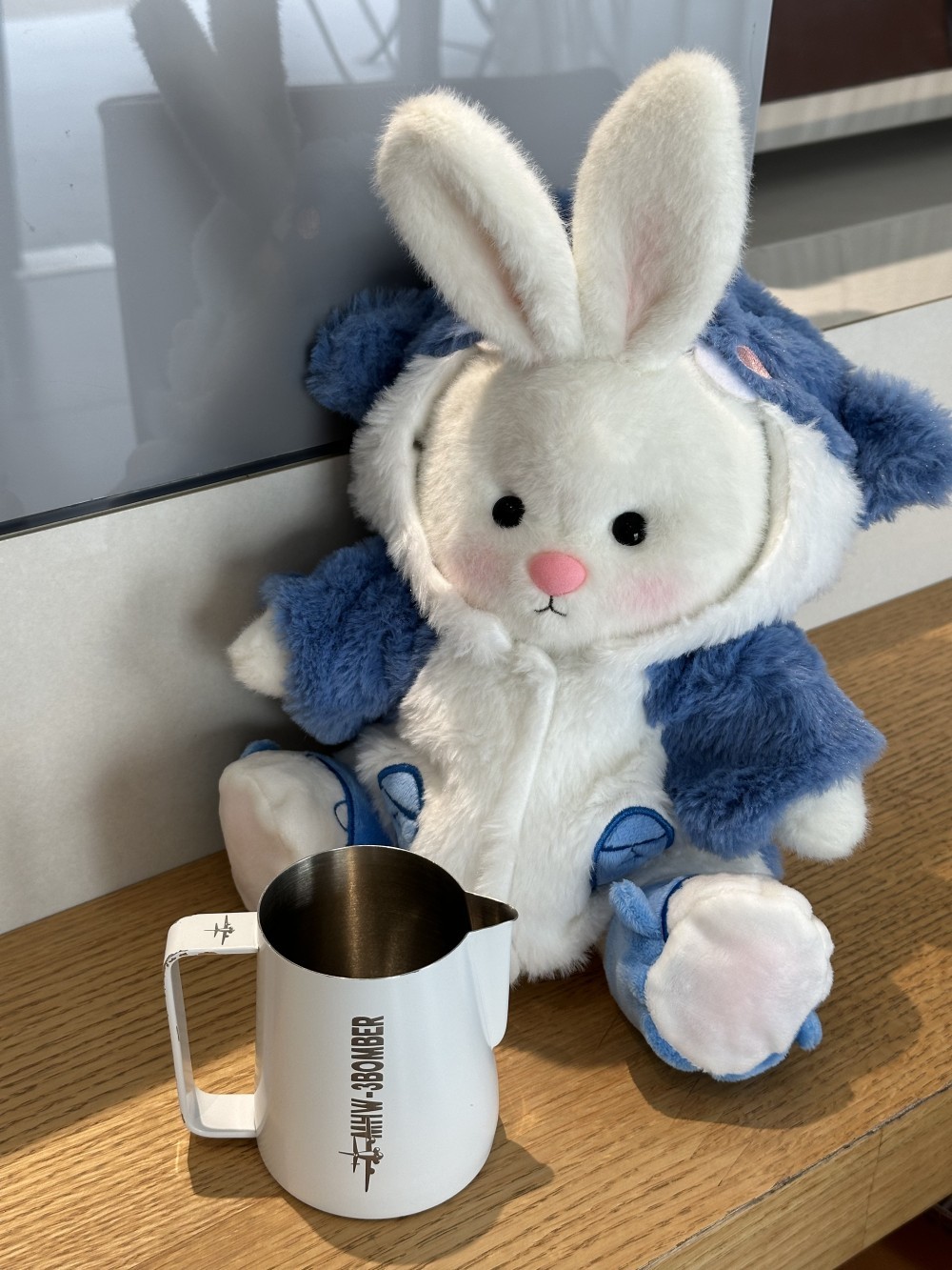 Homeyfriends Cute Jointed Bunny With Blue Shark Outfit