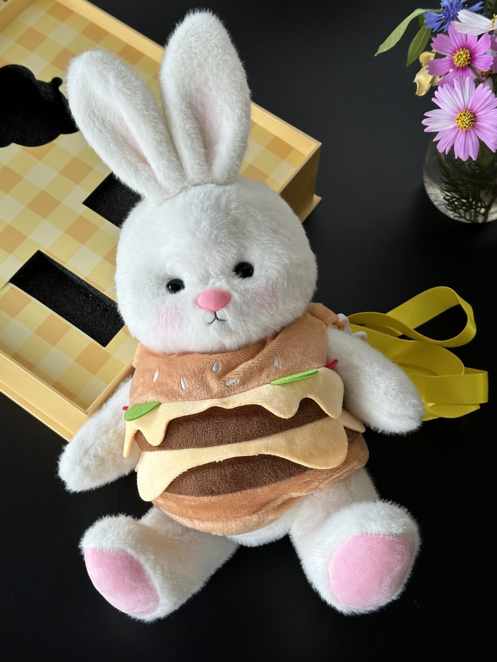Homeyfriends Cute Jointed Bunny With Hamburger Overalls
