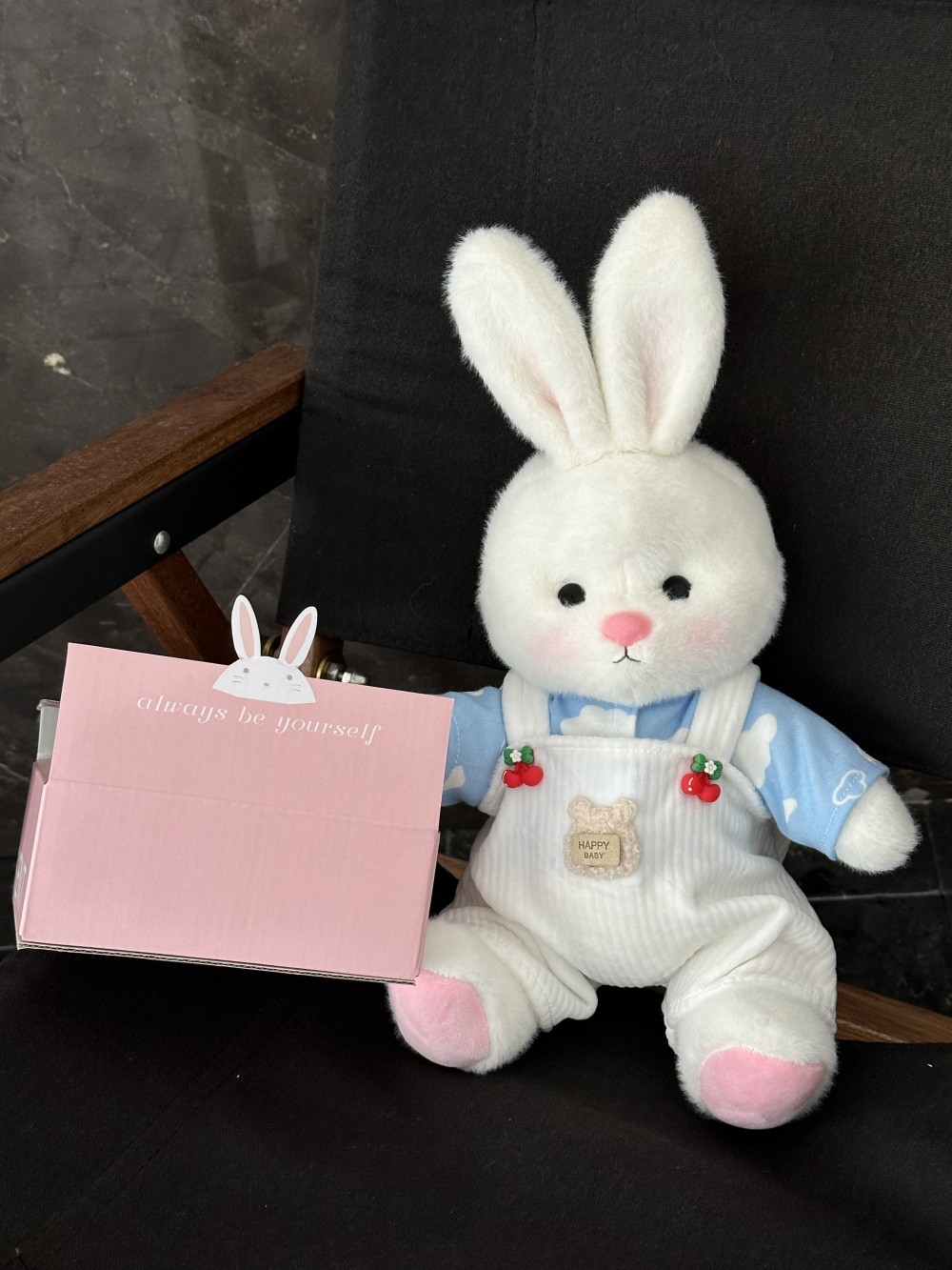 Homeyfriends Cute Jointed Bunny With Strawberry Overalls