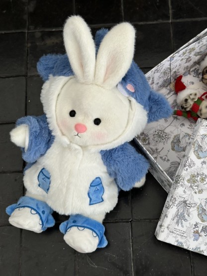 Homeyfriends Cute Jointed Bunny With Blue Shark Outfit