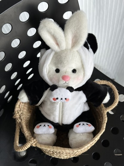Homeyfriends Cute Jointed Bunny With Panda Outfit