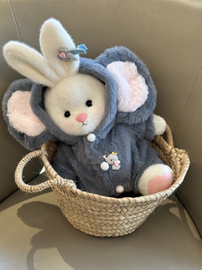 Homeyfriends Cute Jointed Bunny With Elephant Outfit