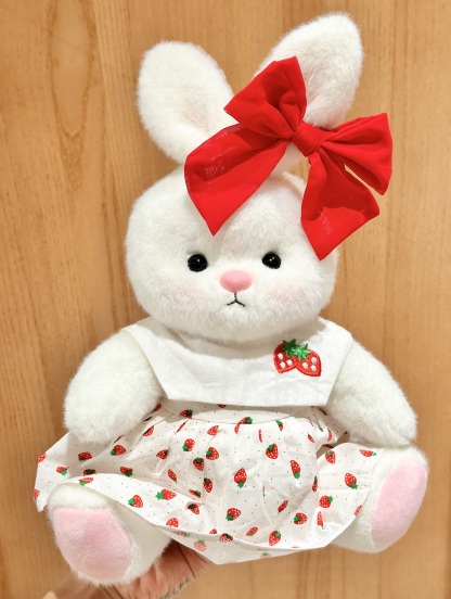 Homeyfriends Cute Jointed Bunny With Strawberry Dress Set