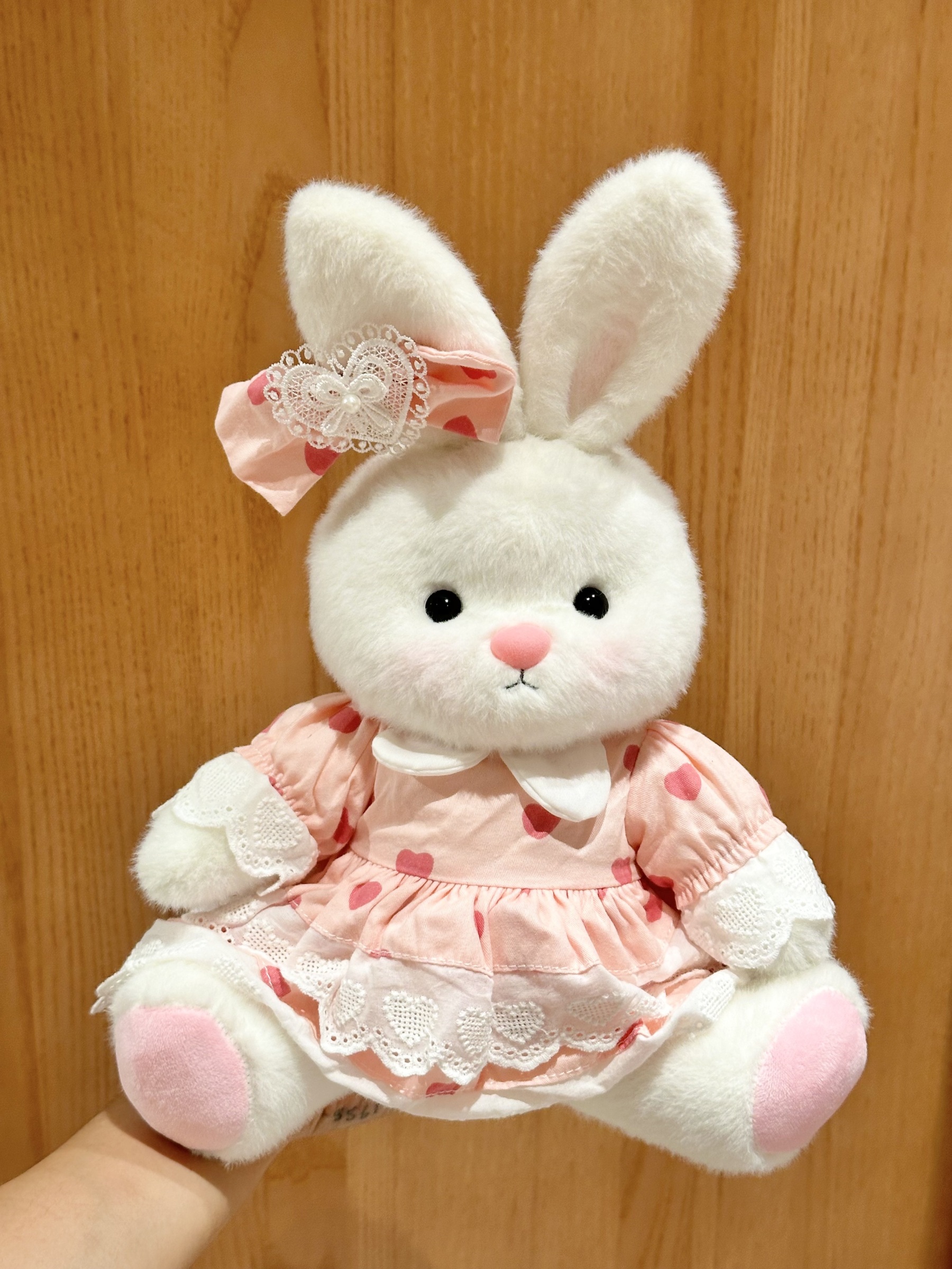 Homeyfriends Cute Jointed Bunny With Pink Heart Dress