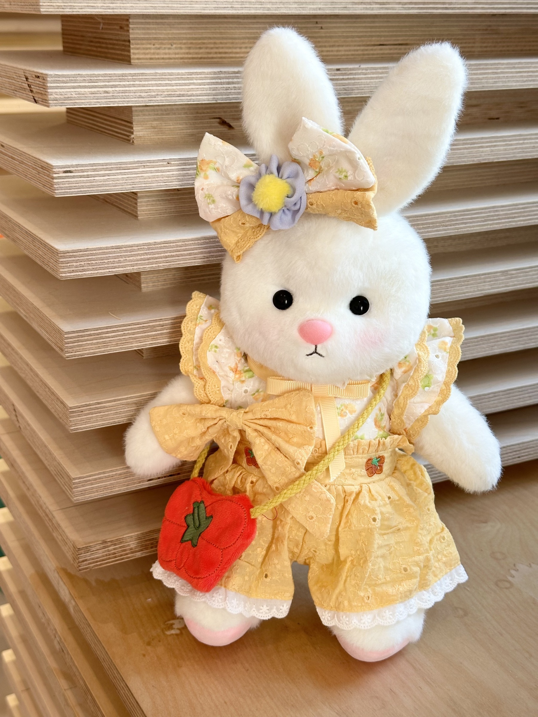 Homeyfriends Cute Jointed Bunny With Yellow Summer Princess Romper Outfit
