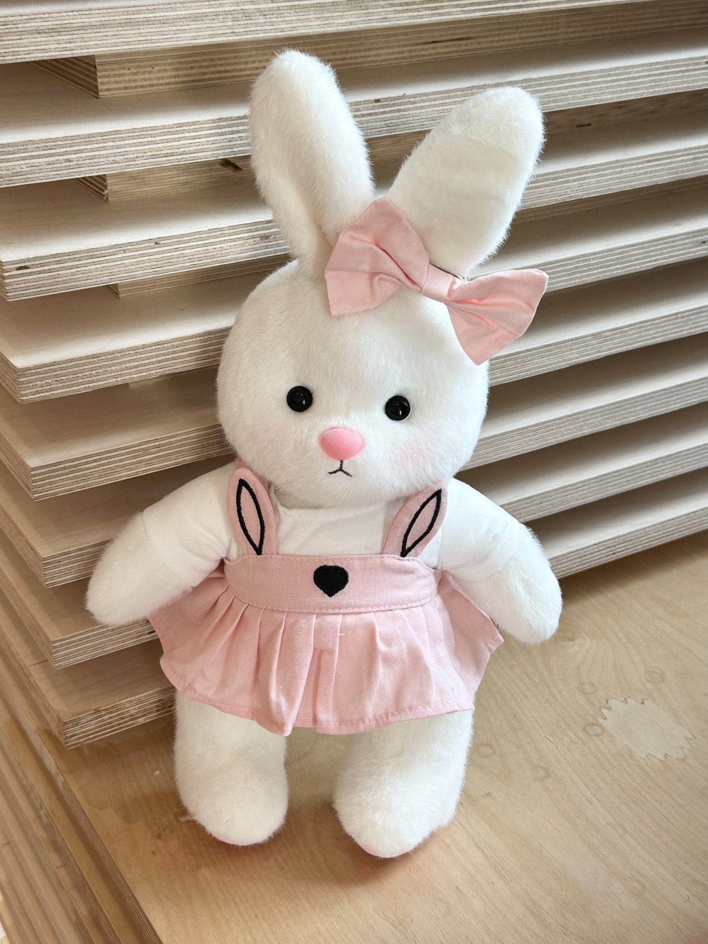 Homeyfriends Cute Jointed Bunny With Pink Suspender Skirt