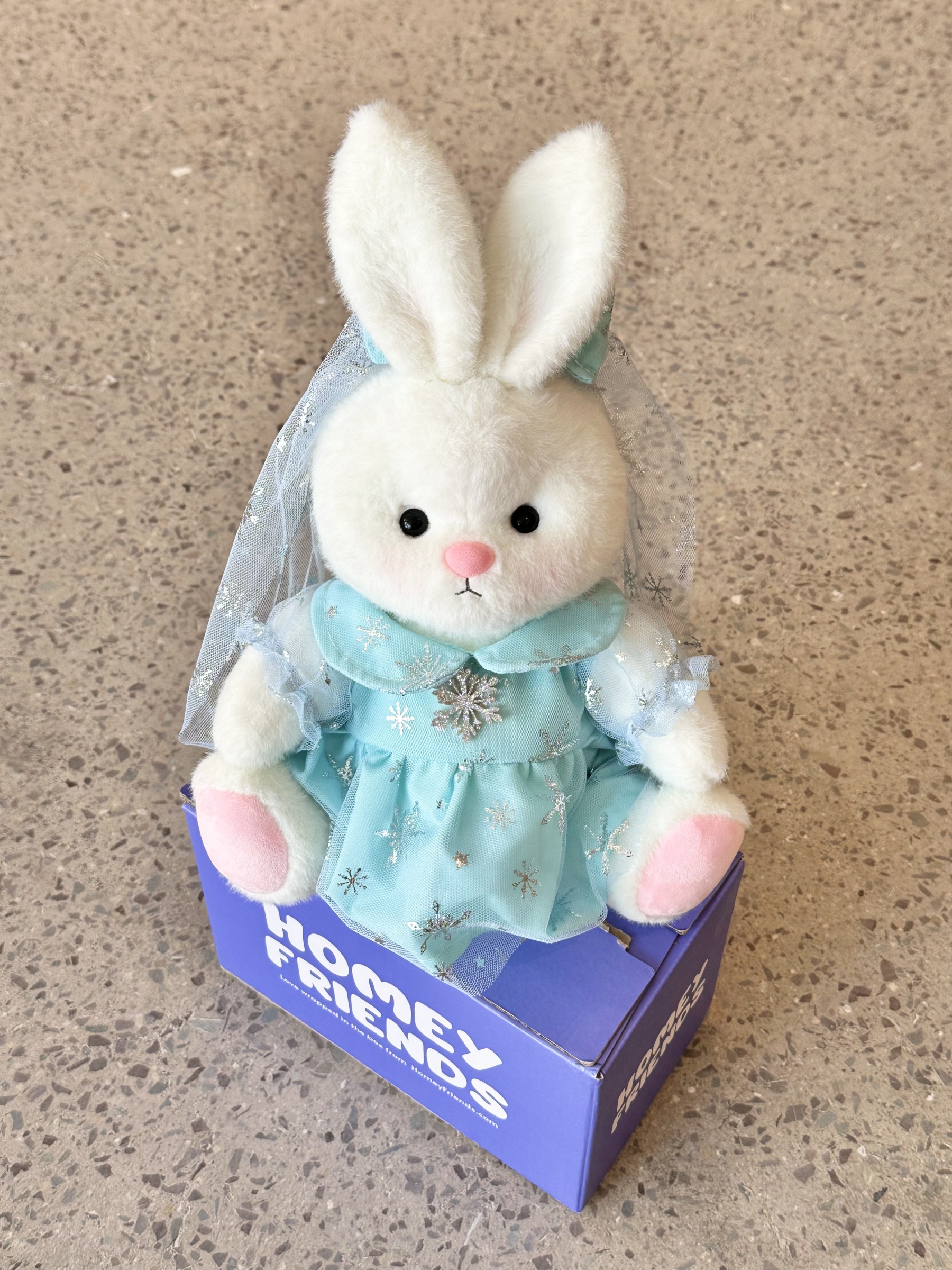 Homeyfriends Cute Jointed Bunny With Ice Princess Wedding Dress Outfit