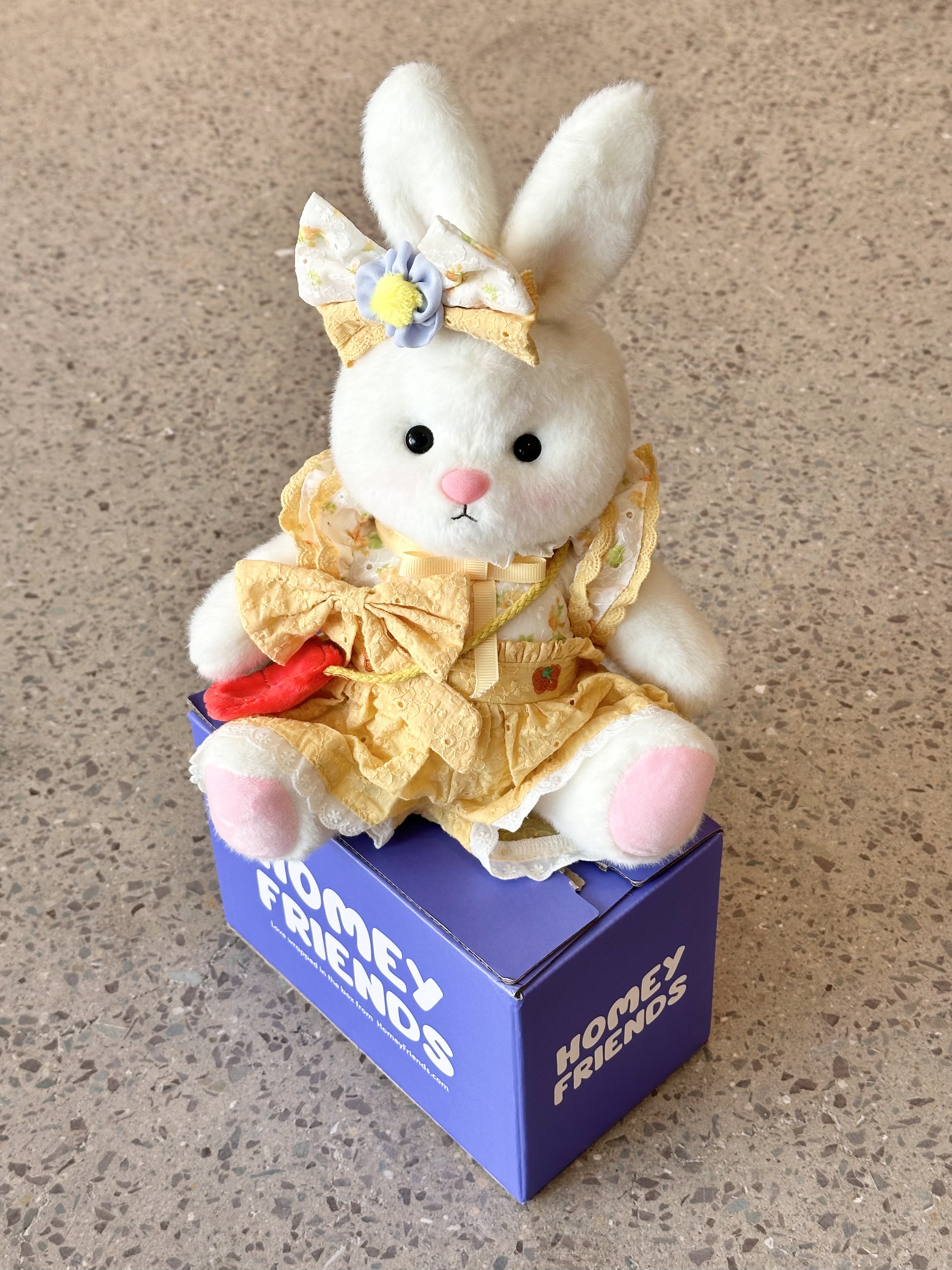 Homeyfriends Cute Jointed Bunny With Yellow Summer Princess Romper Outfit