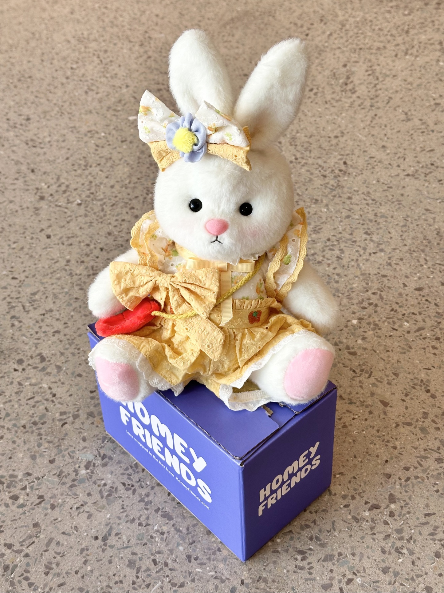 Homeyfriends Cute Jointed Bunny With Yellow Summer Princess Romper Outfit