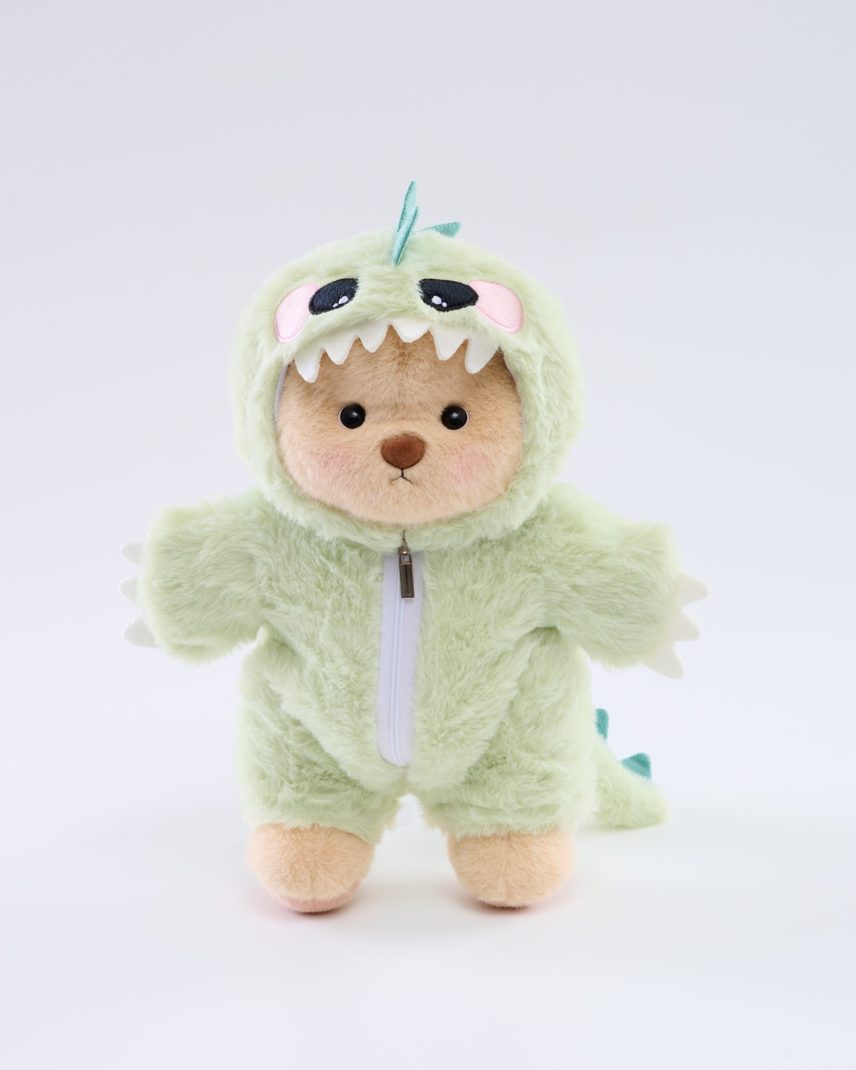 Homeyfriends Bear With Green Dinosaur Onesie Set
