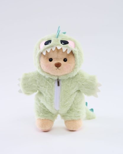 Homeyfriends Bear With Green Dinosaur Onesie Set