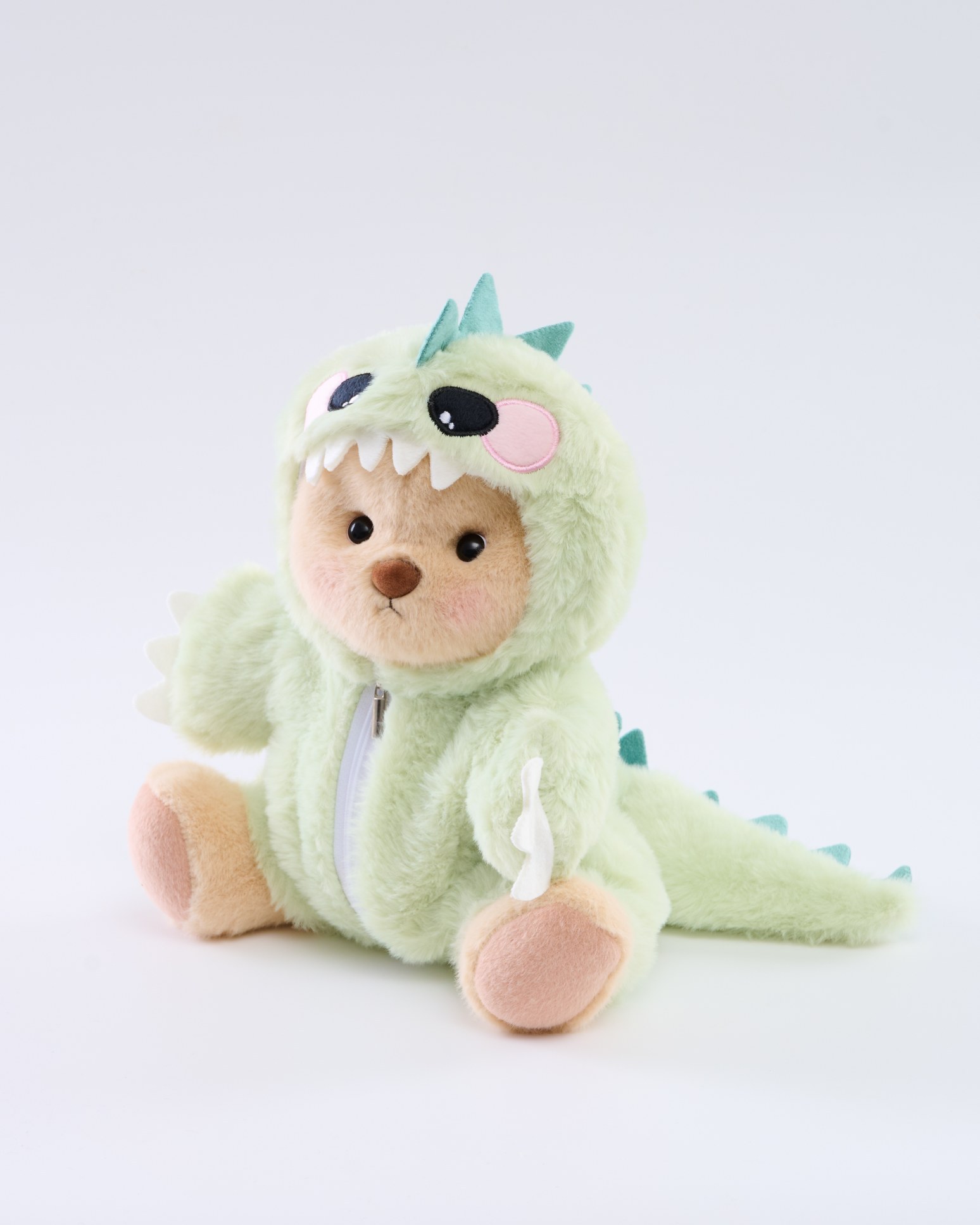 Homeyfriends Bear With Green Dinosaur Onesie Set