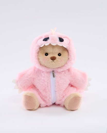 Homeyfriends Bear With Pink Dinosaur Onesie Set