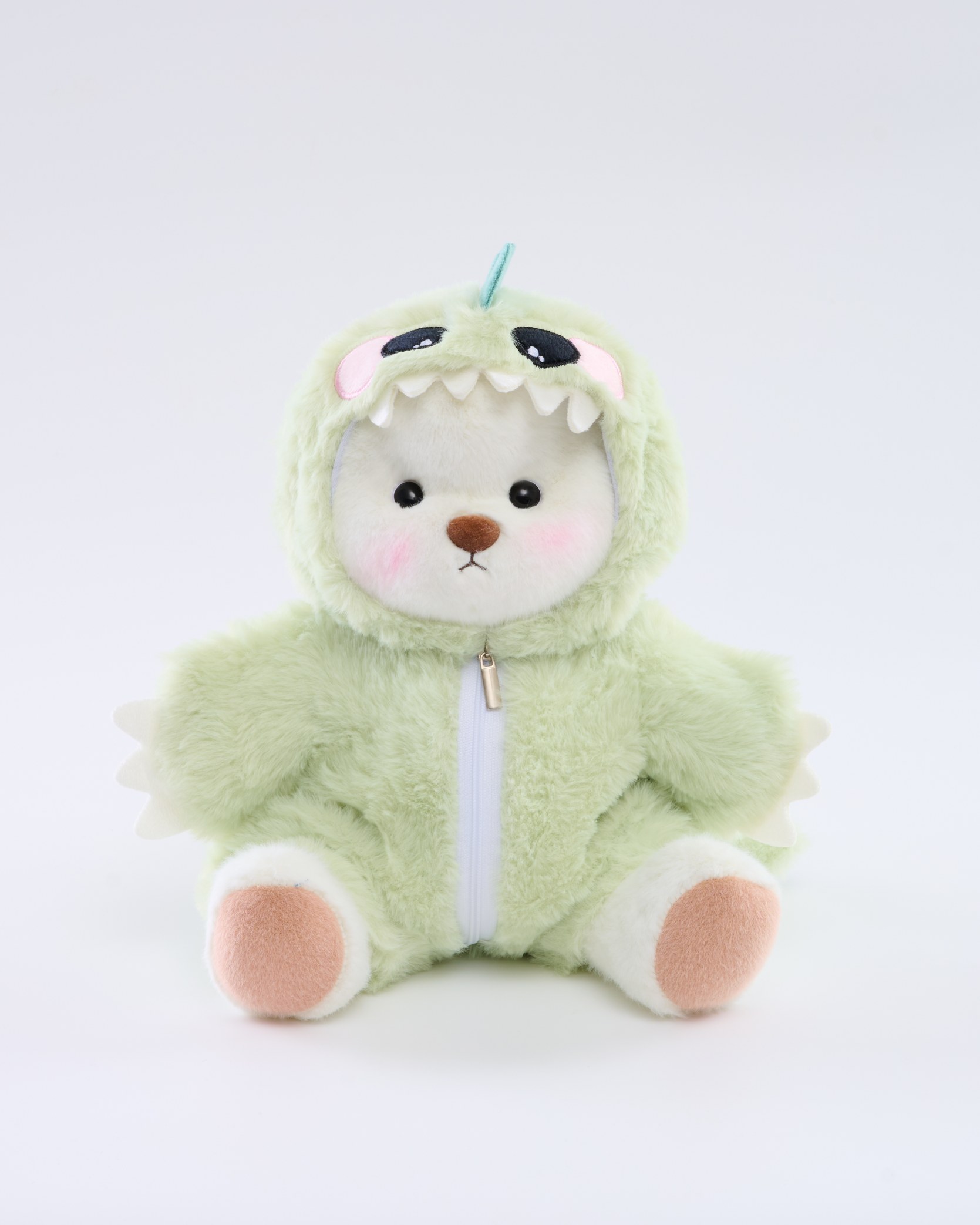 Homeyfriends Bear With Green Dinosaur Onesie Set