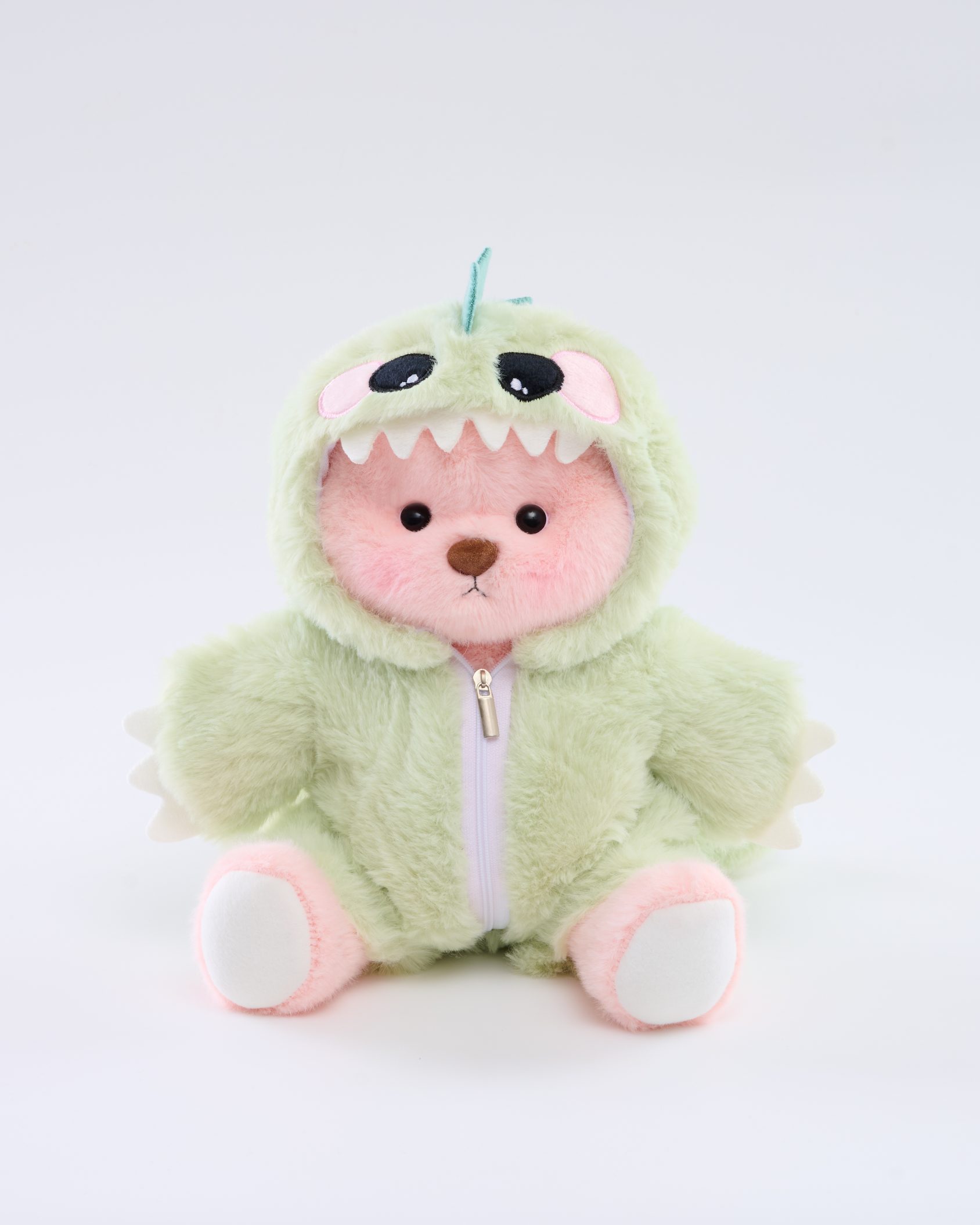 Homeyfriends Bear With Green Dinosaur Onesie Set