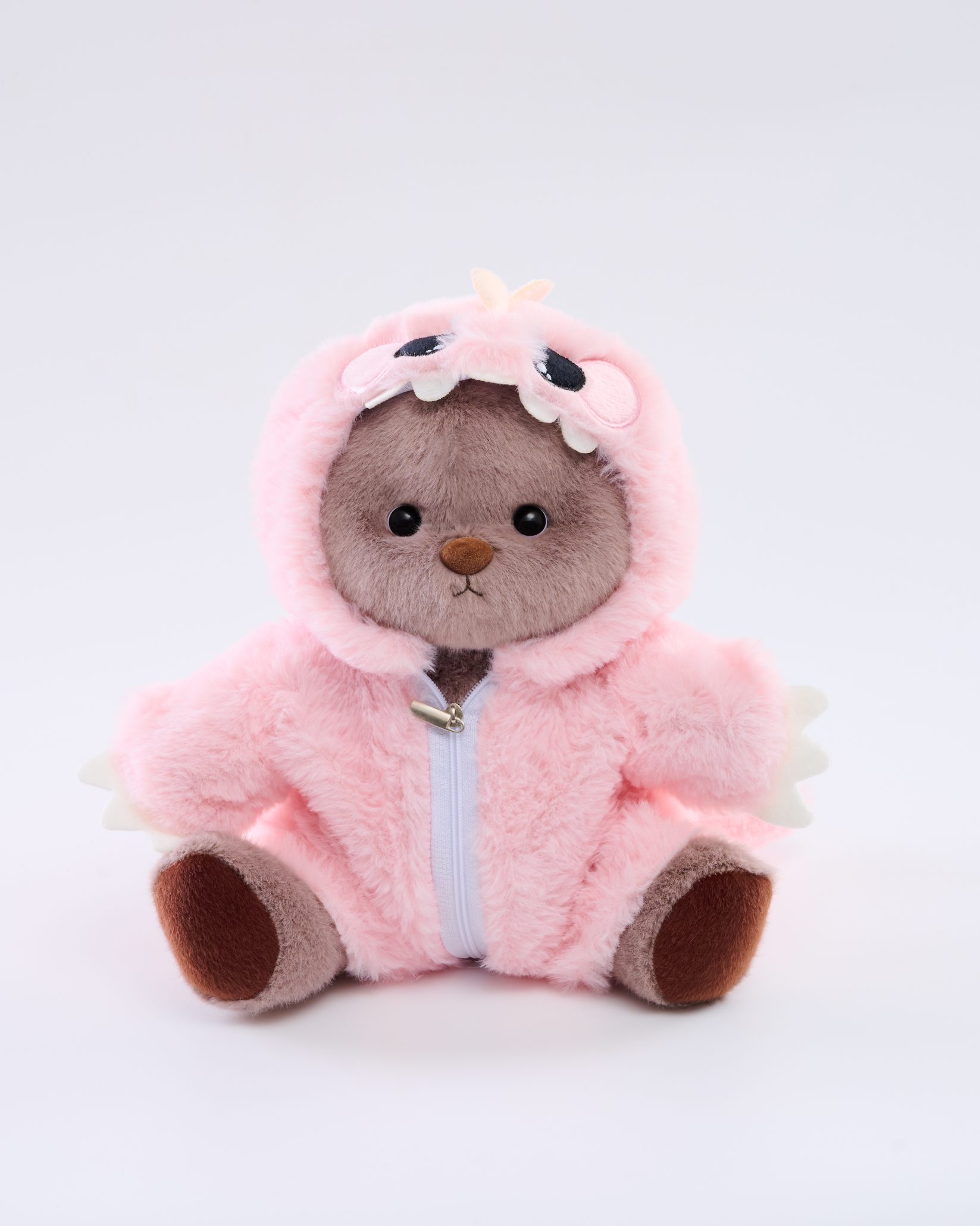 Homeyfriends Bear With Pink Dinosaur Onesie Set