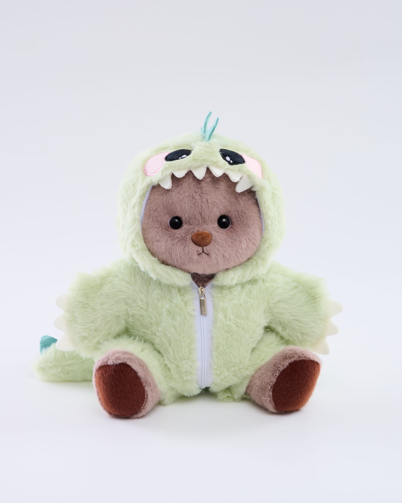 Homeyfriends Bear With Green Dinosaur Onesie Set