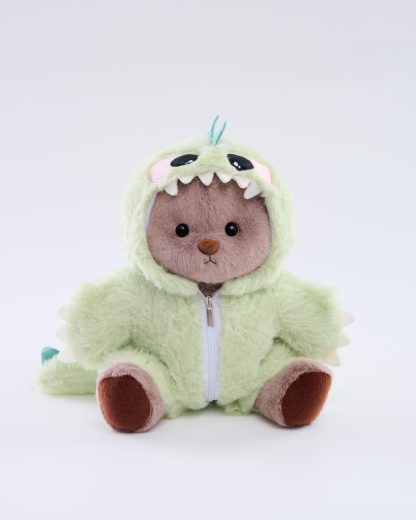Homeyfriends Bear With Green Dinosaur Onesie Set