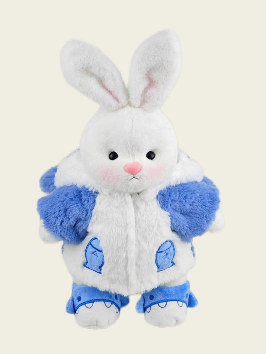 Homeyfriends Cute Jointed Bunny With Blue Shark Outfit