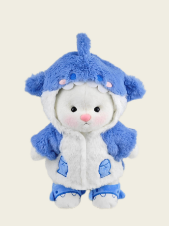 Homeyfriends Cute Jointed Bunny With Blue Shark Outfit