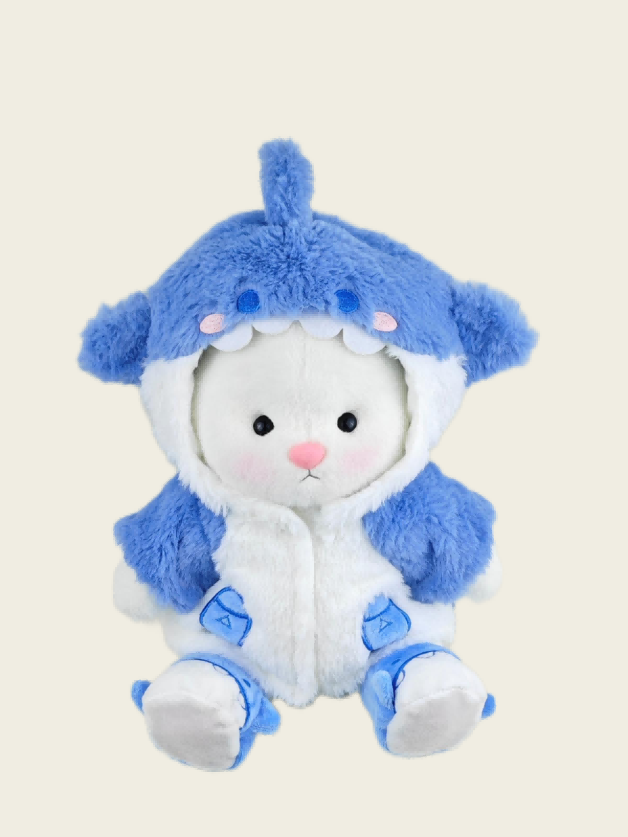 Homeyfriends Cute Jointed Bunny With Blue Shark Outfit