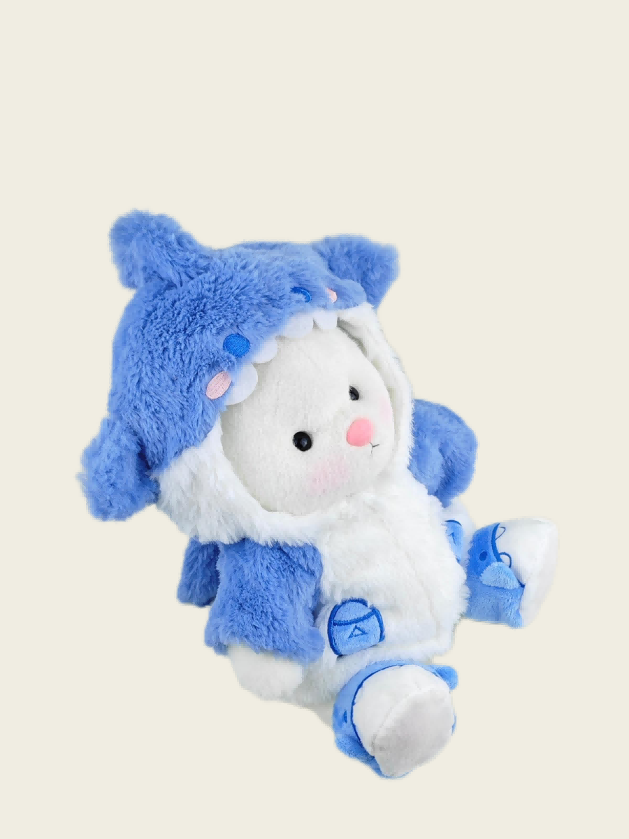 Homeyfriends Cute Jointed Bunny With Blue Shark Outfit