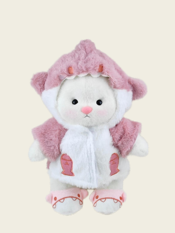 [Copy]Homeyfriends Cute Jointed Bunny With Pink Shark Outfit