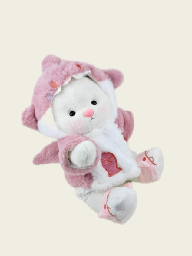 [Copy]Homeyfriends Cute Jointed Bunny With Pink Shark Outfit