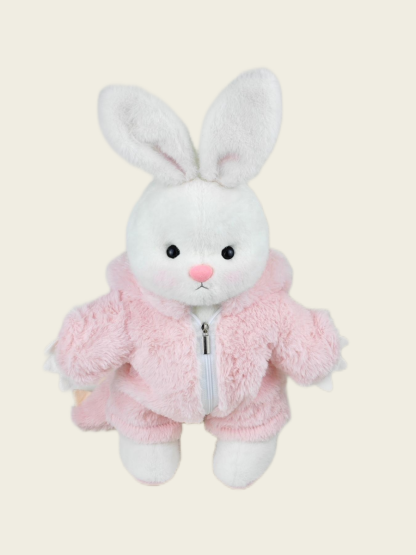Homeyfriends Cute Jointed Bunny With Pink Dinosaur Outfit