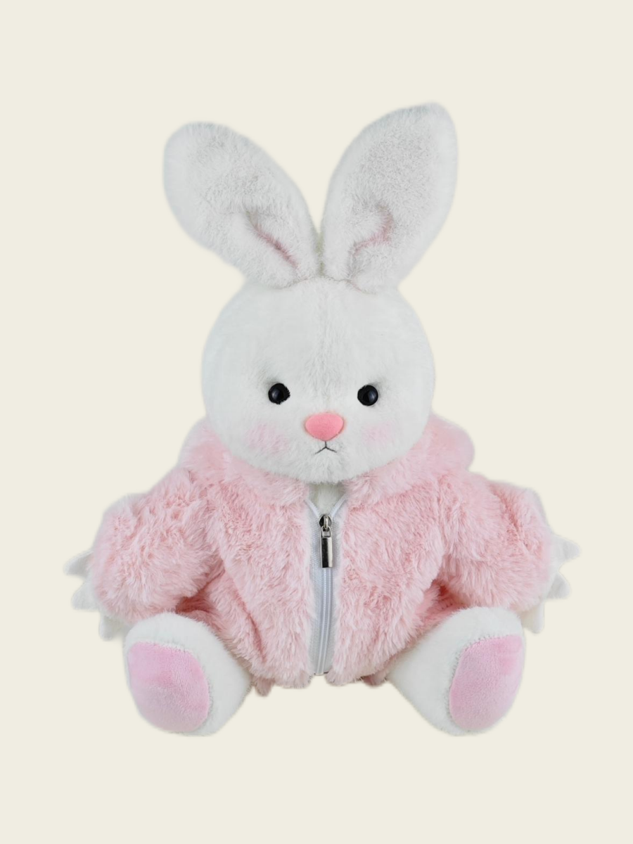 Homeyfriends Cute Jointed Bunny With Pink Dinosaur Outfit