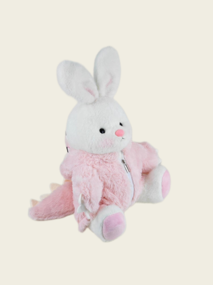 Homeyfriends Cute Jointed Bunny With Pink Dinosaur Outfit