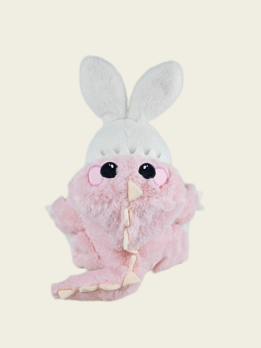 Homeyfriends Cute Jointed Bunny With Pink Dinosaur Outfit
