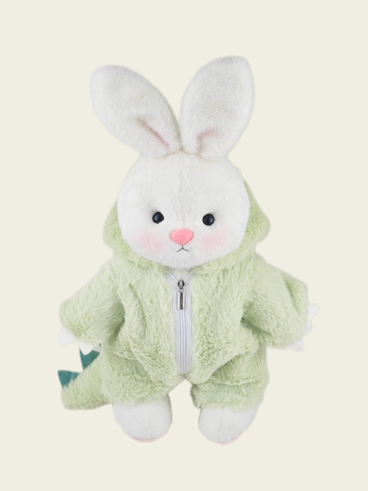 Homeyfriends Cute Jointed Bunny With Green Dinosaur Outfit