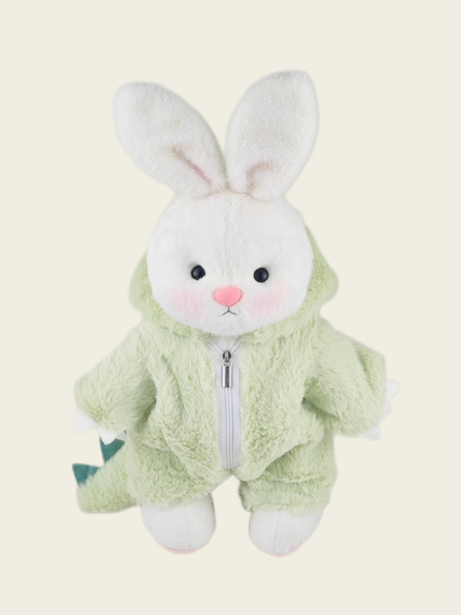 Homeyfriends Cute Jointed Bunny With Green Dinosaur Outfit