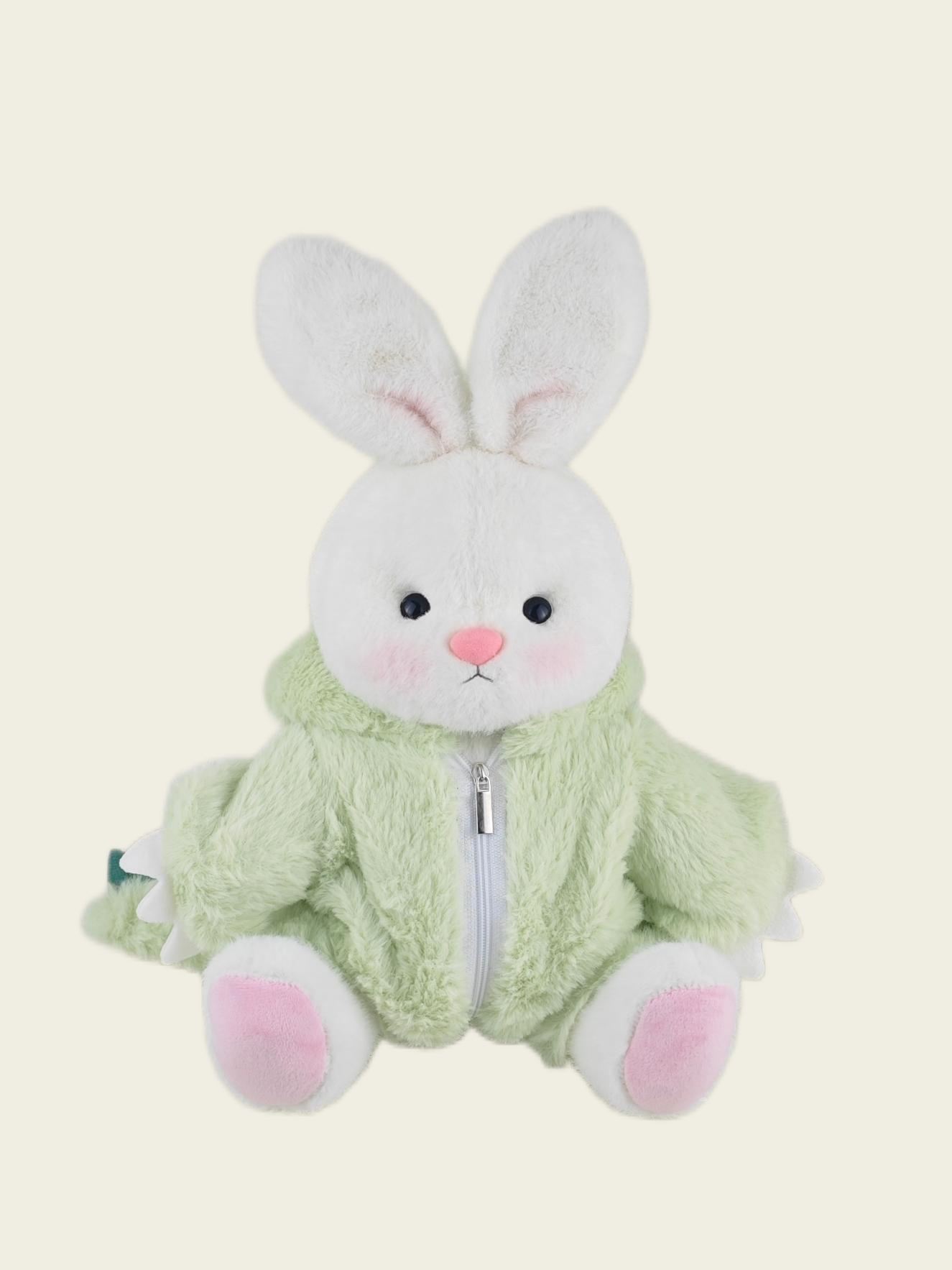 Homeyfriends Cute Jointed Bunny With Green Dinosaur Outfit