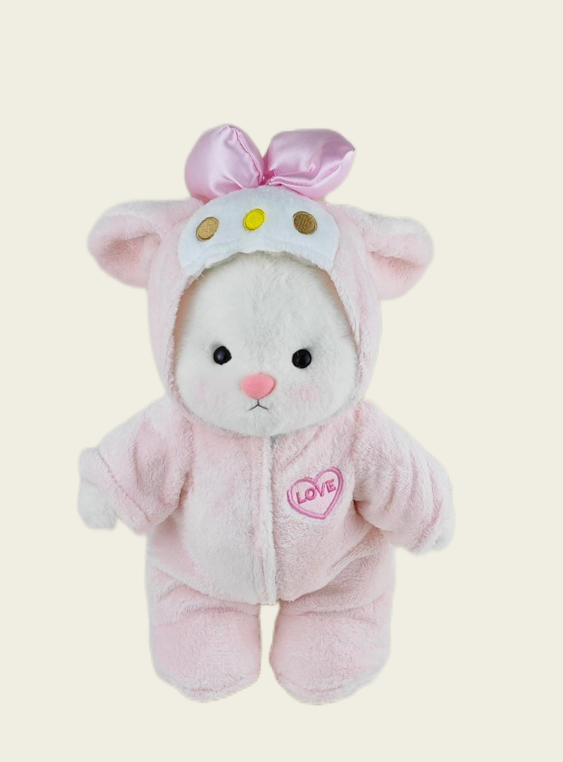 Homeyfriends Cute Jointed Bunny With Love Onesie
