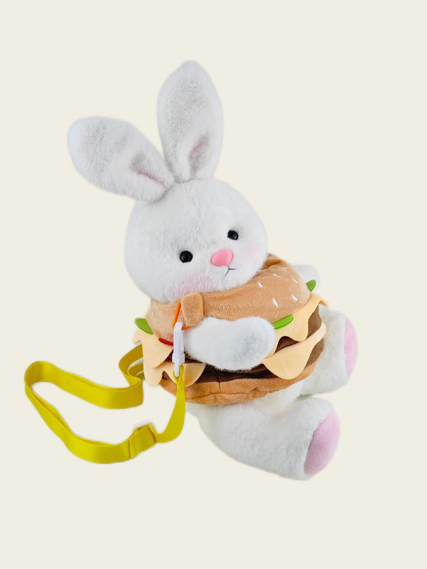 Homeyfriends Cute Jointed Bunny With  ​​Hamburger​​ Overalls