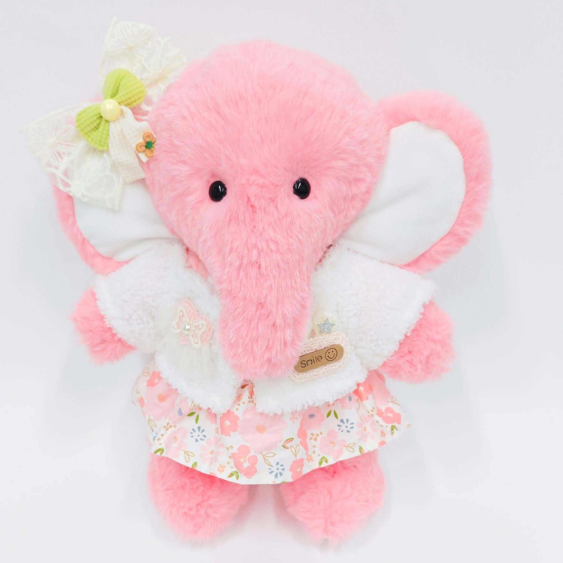 Homeyfriends Pippin The Pink Jointed Elephant Stuffed Animal