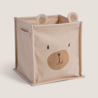 Canvas Storage Cube, Bear